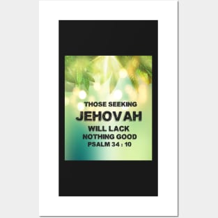 JW 2022 Year Text Those Seeking Jehovah Will Lack Nothing Good Posters and Art